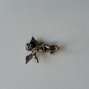 Sterling Silver Cherub Angel Pin